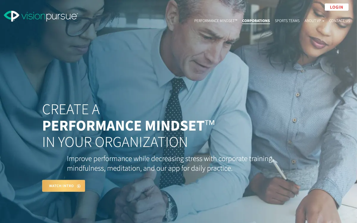 Vision Pursue homepage today